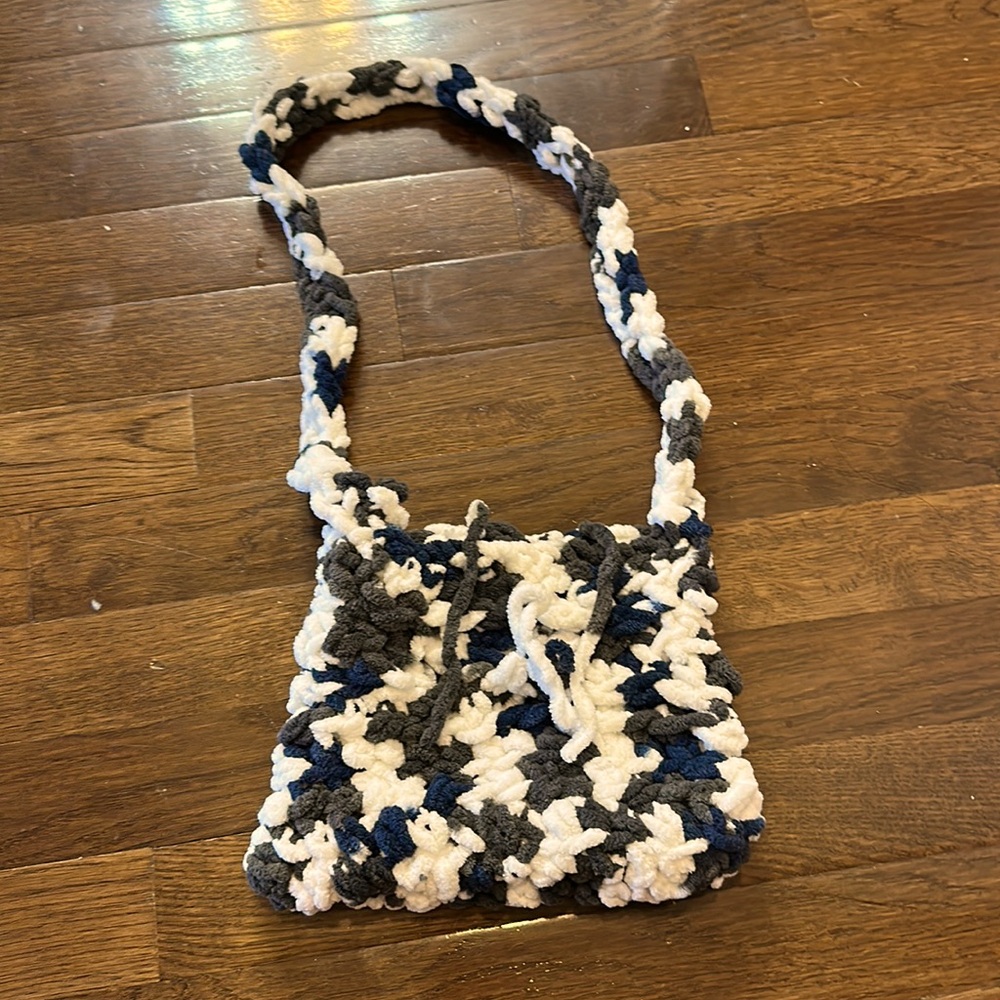 Hand crocheted tote bag